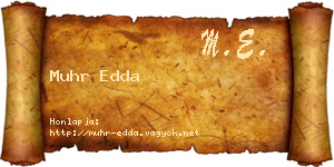 Muhr Edda névjegykártya